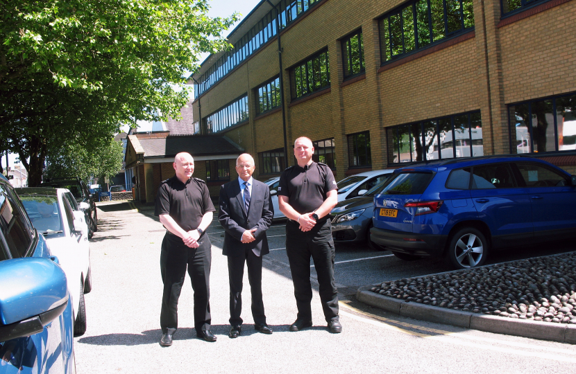 Altaf, centre with Insp Mark Briers and Ch Insp James Ratti.