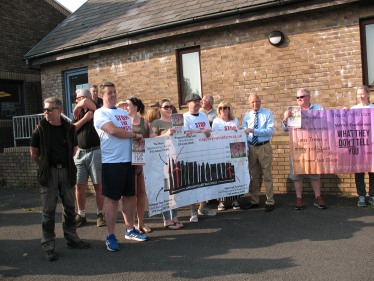 Y Bryn wind farm protestors