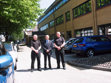 Altaf, centre with Insp Mark Briers and Ch Insp James Ratti.